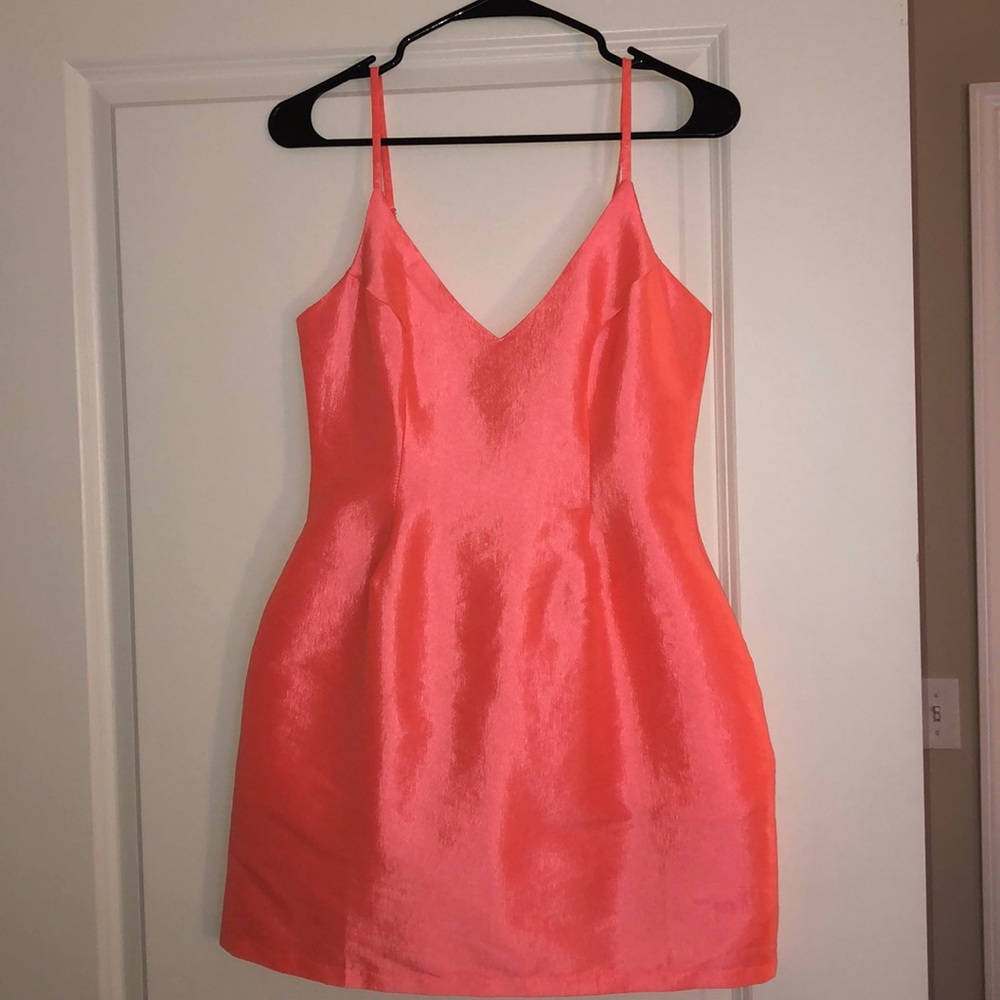 Coral mini dress